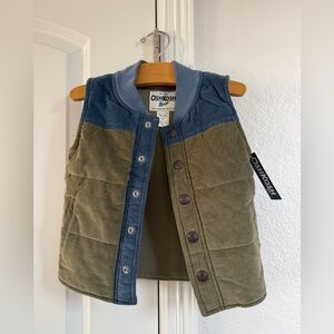 NWT OshKosh B'gosh Olive Corduroy Vest